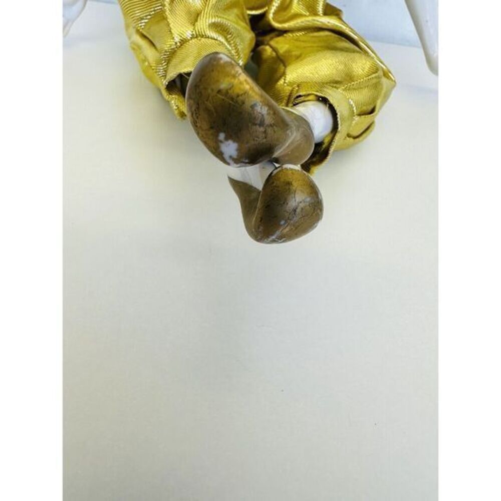 Victoria Impex Corp Collectible Black & Gold‎ Porcelain 16.5" Clown Jester Doll - Picture 3 of 16